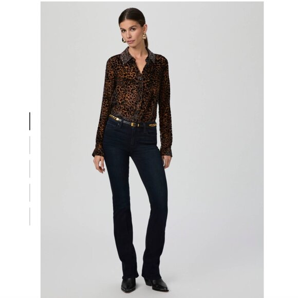 Paige, High Rise Manhattan Bootcut Jean, Size 28, NEW - Picture 1 of 4